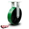 Service Caster 12'' Extra Heavy Duty Green Poly on Cast Iron Wheel Rigid Top Plate Caster CRAN-SCC-KP92R1230-PUR-GB - alternate 3